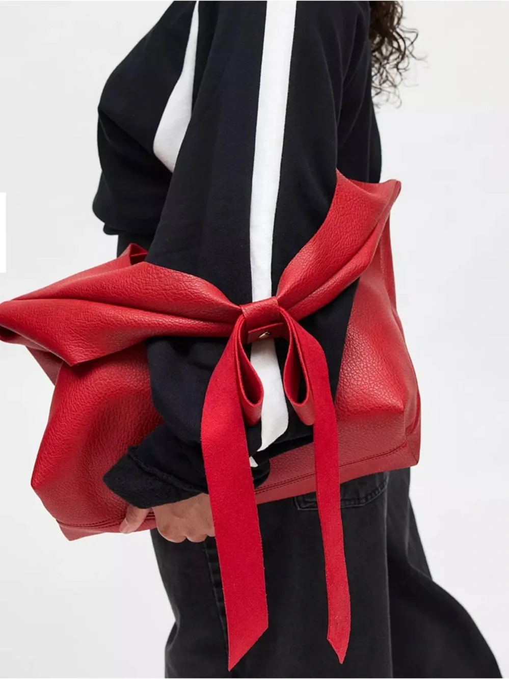 Kimchi Blue Boston Bow Faux Leather Hobo Bag